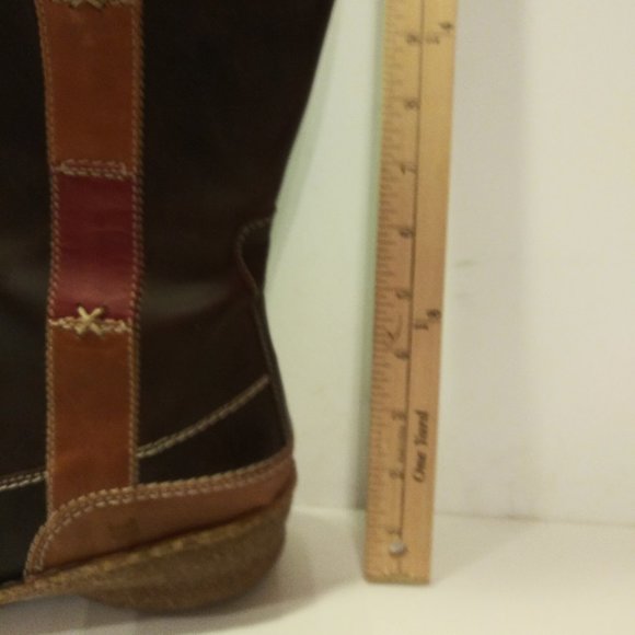 JOSEF SEIBEL "Sprit of Nature" brown leather tall boots, Size 10 - Picture 5 of 10